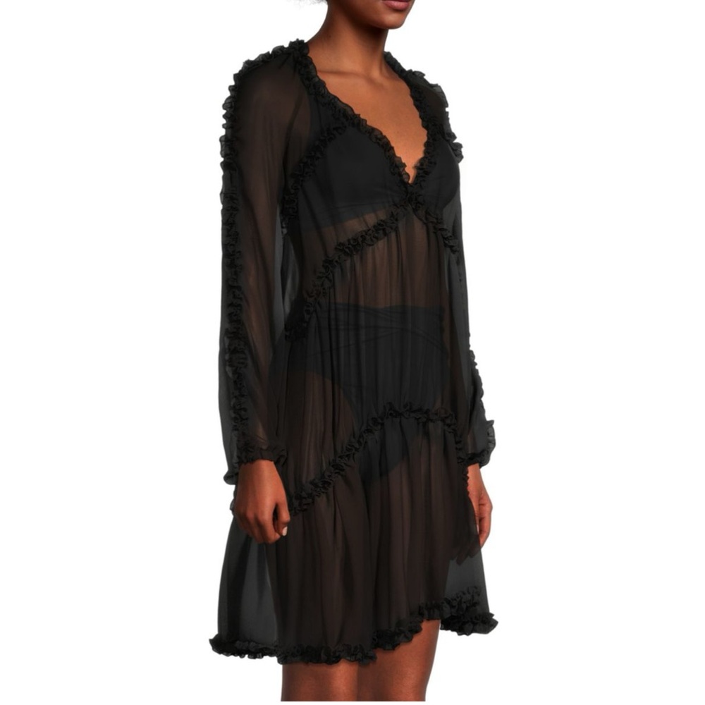 Aurum Tiered Sheer minidress